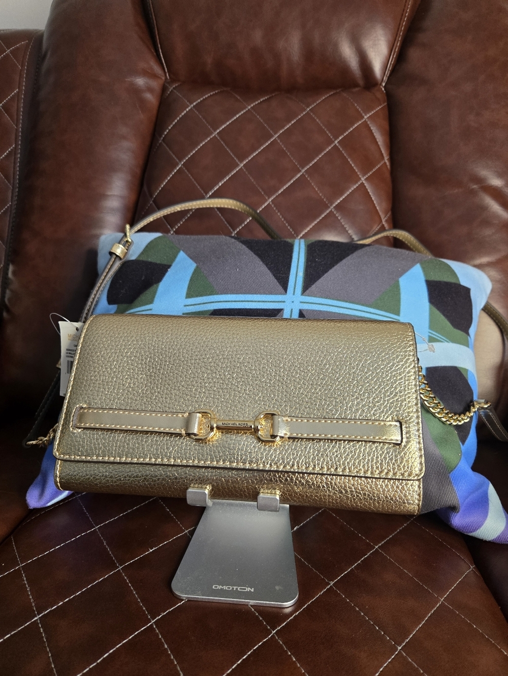 Michael Kors Metallic Gold Crossbody Shoulder Bag